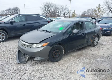 2012 Honda Civic Lx из США, поврежденный, VIN 19XFB2F5XCE363615